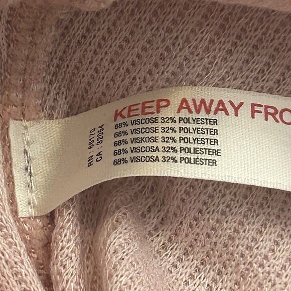 Free People Sloane Bodysuit Henley Knit Long Sleeve Pink Nectar X-Small NEW - Picture 10 of 10